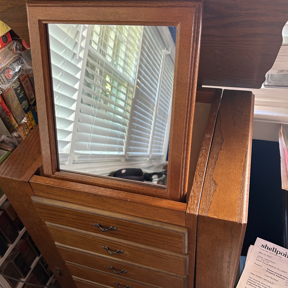 Brown furniture, Jewelry Organizer box 41” tall with Timeless Elegance